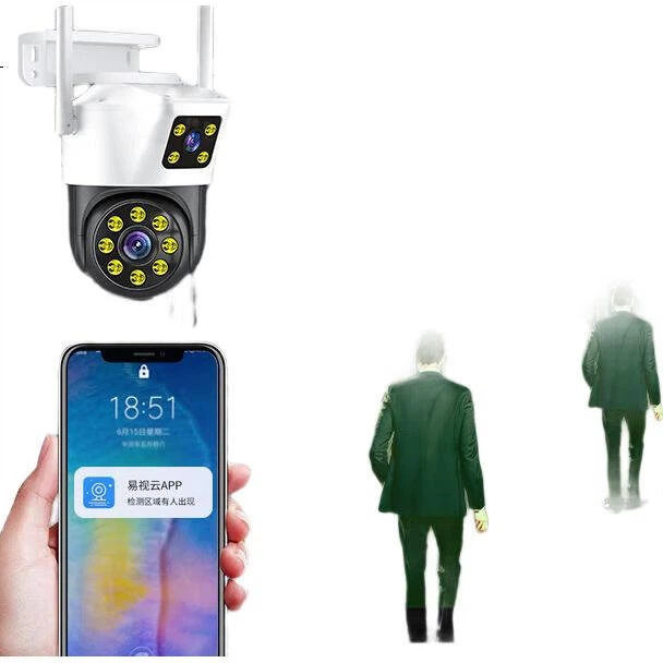 Newman Home AI Camera Бездротова мобільна дистанційна камера 360 градусів Без сліпих зон Нічне бачення Панорамна обертова PTZ Повнокольорове відстеження Голосовий домофон Зовнішній Критий Водонепроникний - Фото 3 Newman Home AI Camera Бездротова мобільна дистанційна камера 360 градусів Без сліпих зон Нічне бачення Панорамна обертова PTZ Повнокольорове відстеження Голосовий домофон Зовнішній Критий Водонепроникний - зображення 3