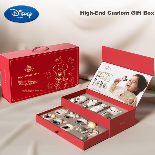 Подарунковий набір для новонароджених Disney Іграшки для немовлят 0-6 місяців Преміум Подарункова коробка День народження Місяць Прорізувач для зубів Практичний подарунок на перший рік - изображение 5