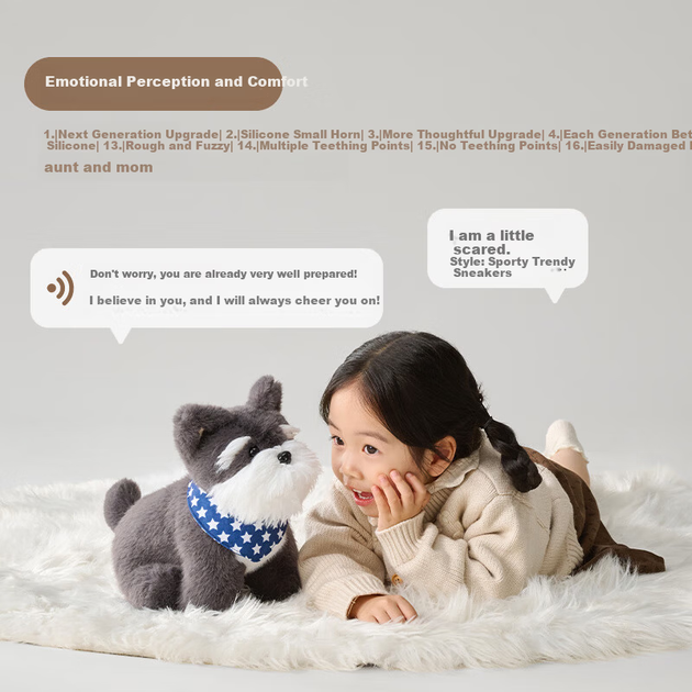JD Jingzao AI Plush Toy Дитяча іграшка JoyInside Smart AI Chat Robot Новорічний подарунок Zhixing Dog - изображение 4