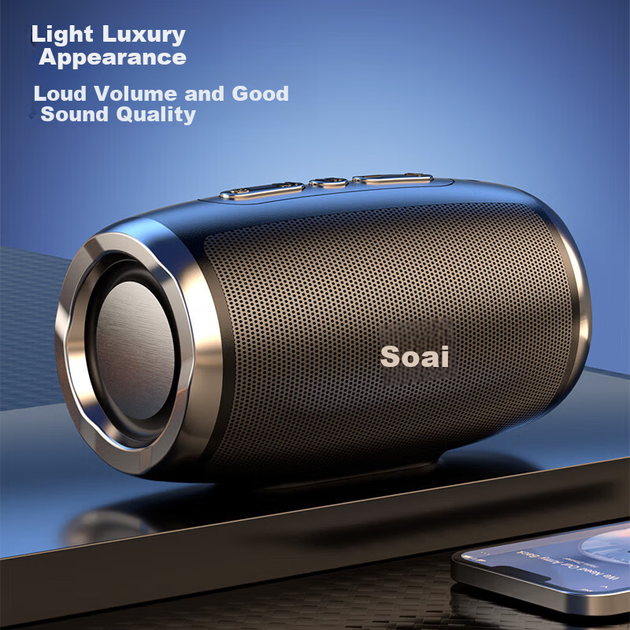 Портативная Bluetooth-колонка Soaiy SD-98 для кемпинга, автомобиля, дома и рабочего стола, с мощными басами, миниатюрная, компактная, практичный подарок для сотрудников, приз на ежегодном собрании. - изображение 2