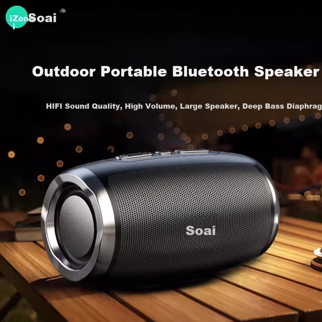 Портативная Bluetooth-колонка Soaiy SD-98 для кемпинга, автомобиля, дома и рабочего стола, с мощными басами, миниатюрная, компактная, практичный подарок для сотрудников, приз на ежегодном собрании. - изображение 8