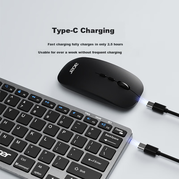 Комплект бездротовий Acer OKW131 Wireless/Bluetooth Black - Фото 7 Комплект бездротовий Acer OKW131 Wireless/Bluetooth Black - зображення 7