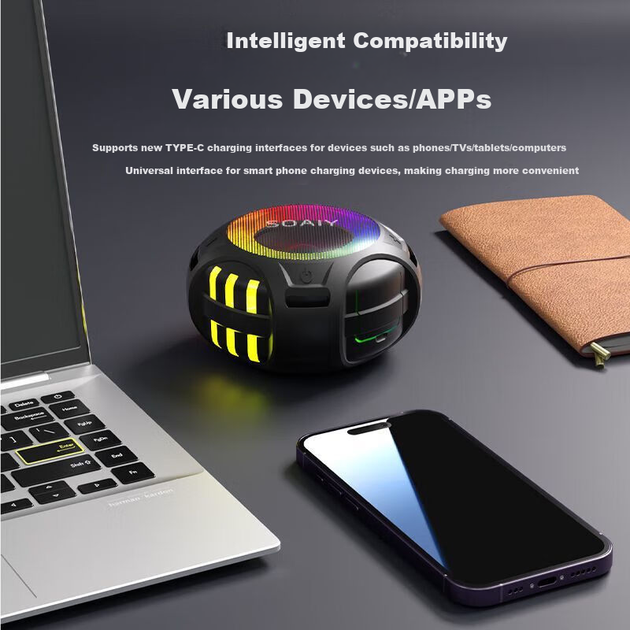 Колонка Soaiy SD-36 бездротова Bluetooth із сабвуфером компактна, для дому/вулиці, 2500мАг - Фото 5 Колонка Soaiy SD-36 бездротова Bluetooth із сабвуфером компактна, для дому/вулиці, 2500мАг - зображення 5
