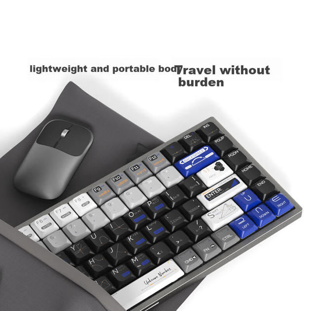 Клавиатура беспроводная JD K3 Ultra Kailh Choc Low Profile Red Wireless/Bluetooth/USB Небесно-голубой Белый - изображение 7