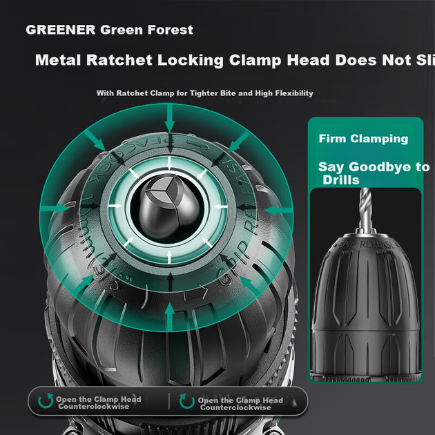 Дрель электрическая GREENER 12V аккумуляторный шуруповерт бытовой набор с батареей 2.0 - изображение 7
