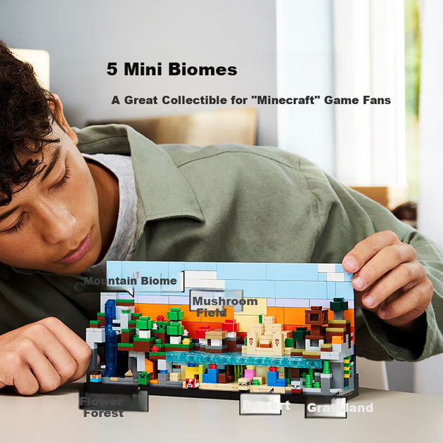 Конструктор LEGO Minecraft Набор мини-биомов 797 деталей (21589) - Фото 5 Конструктор LEGO Minecraft Набор мини-биомов 797 деталей (21589) - изображение 5