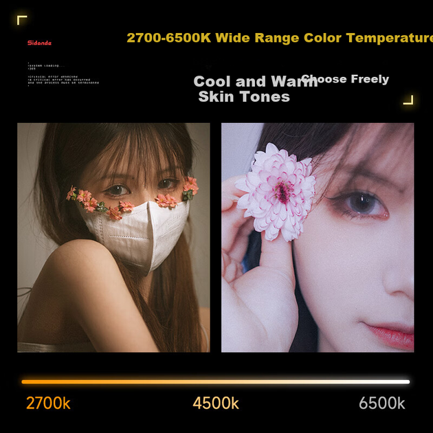 Sidande Q100lite 100W Высокомощный двухцветный светодиодный COB-светильник для фото- и видеосъемки, ручной, портативный, с постоянным освещением, комплект 72 Вт·ч, цвет «пламенно-красный». - изображение 7