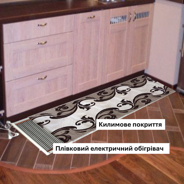 Рушникосушка - обігрівач для ванної кімнати електричний плівковий інфрачервоний MONOCRYSTAL | 60х150 см/180 Вт - зображення 6