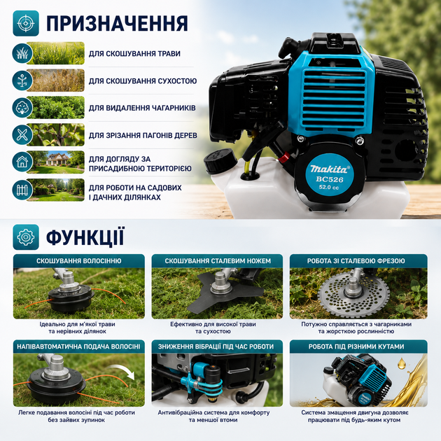 Бензиновая мотокоса Makita BC 526 - изображение 7