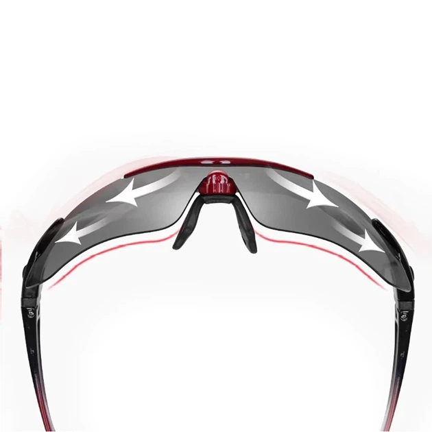 Окуляри велосипедні Rockbros 10001 Black-Red (Rockbros-10001) - зображення 3