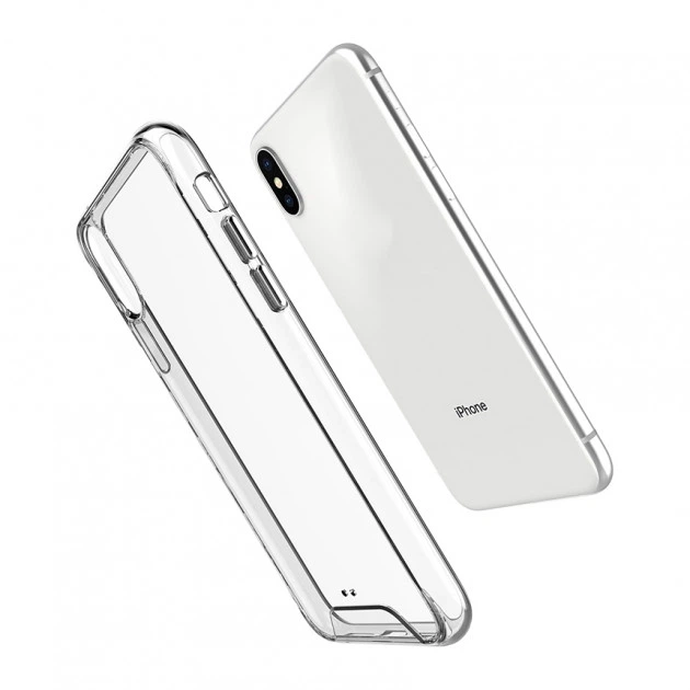 Чохол силікон Clear Case протиударний для iPhone X/XS прозорий - зображення 7