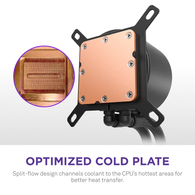 Система рідинного охолодження NZXT Kraken Plus V2 360 мм AIO Liquid Cooler Display Radiator Fans Black (RL-KN360-B2) - изображение 6