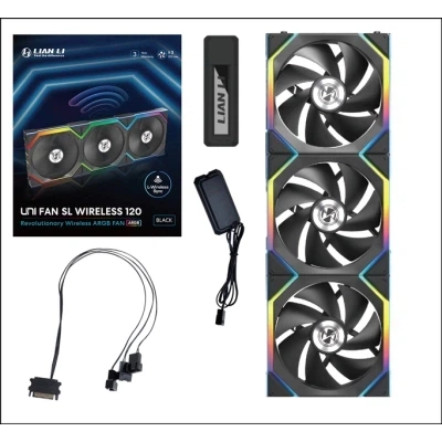 Кулер до корпусу Lian Li Uni Fan SL WIRELESS 120-3, Black (G99.12SL1W3B.00) - Фото 9 Кулер до корпусу Lian Li Uni Fan SL WIRELESS 120-3, Black (G99.12SL1W3B.00) - зображення 9