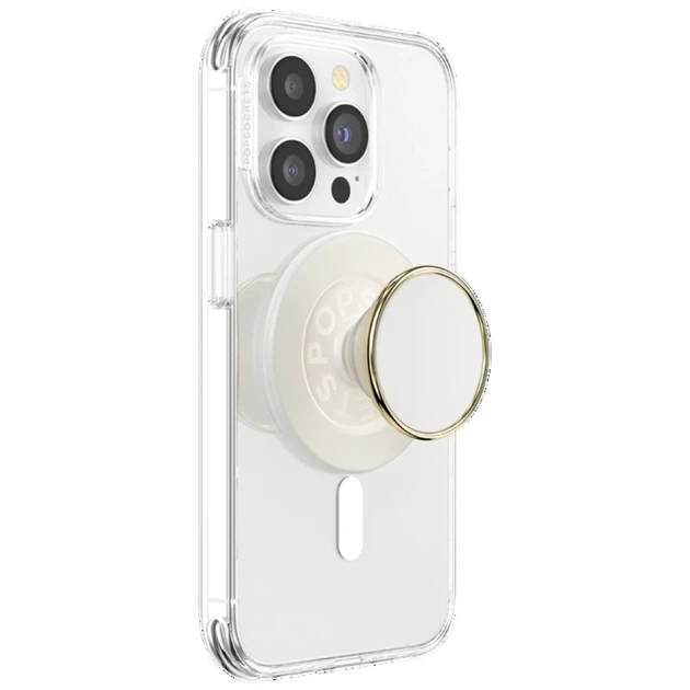 Держатель для телефона Popsockets Round Luxe Coconut Creme Enamel Beige (808938) - изображение 3