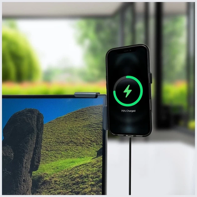 Автодержатель 4smarts Screen Mount Qi2 Grey (541114) - изображение 5