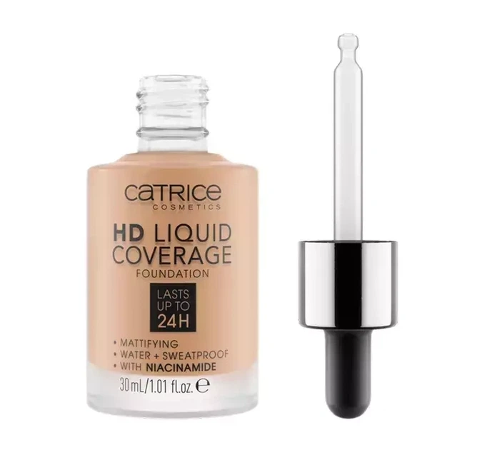 Catrice HD Liquid Coverage Foundation Жидкая тональная основа № 040 "Warm Beige" - Фото 2 Catrice HD Liquid Coverage Foundation Жидкая тональная основа № 040 "Warm Beige" - изображение 2