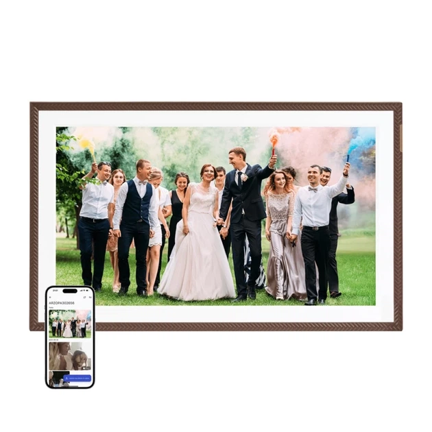 Рамка для фото цифровая Arzopa D156 15,6" Dark Brown (D156 Dark Brown) - изображение 2