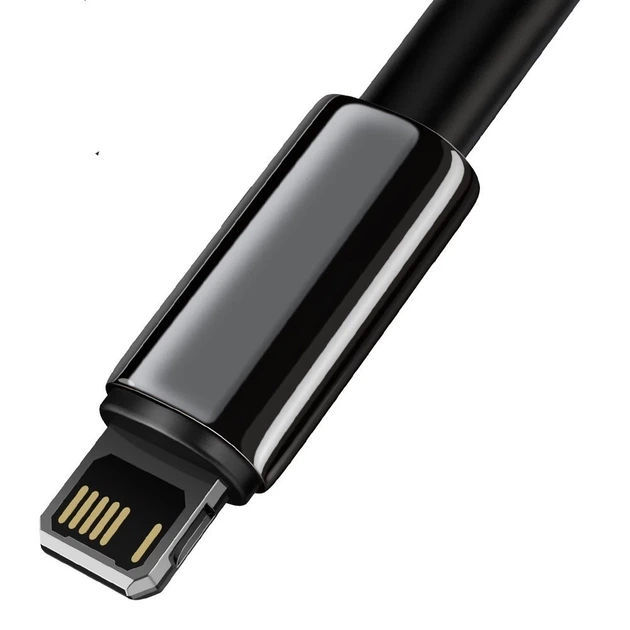 Кабель Baseus Tungsten Gold Fast Charging USB-A to Lightning 1m Black (CALWJ-01) - изображение 2
