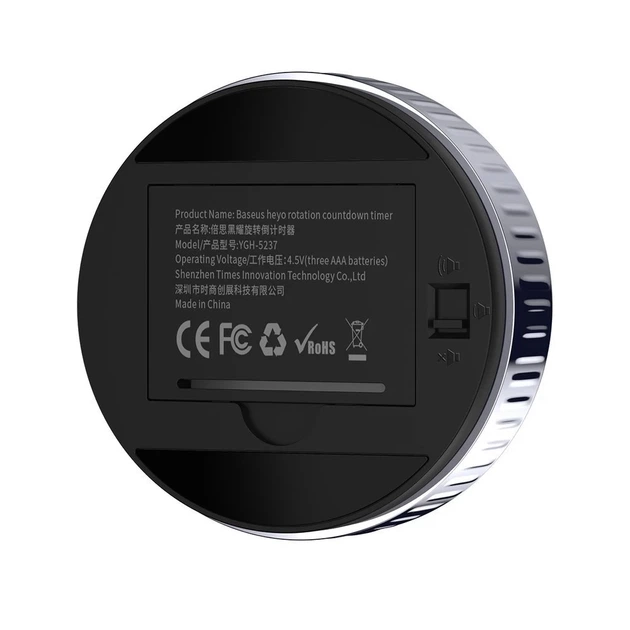 Таймер Baseus Heyo Rotation Countdown Timer Black (ACDJS-01) - Фото 3 Таймер Baseus Heyo Rotation Countdown Timer Black (ACDJS-01) - зображення 3