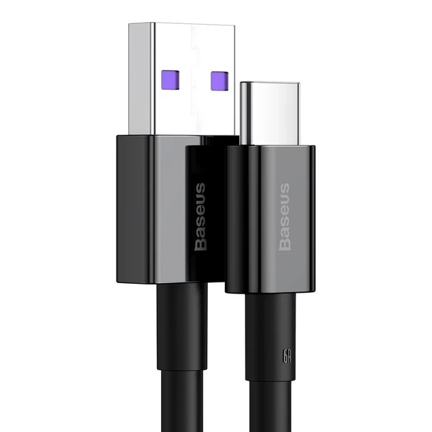 Кабель Baseus Superior USB-A to USB-C 1m Black (CATYS-01) - зображення 2