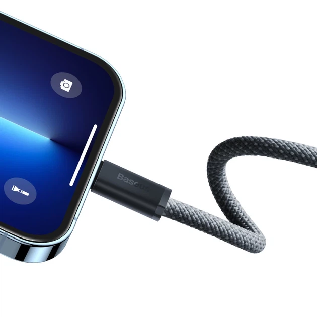 Кабель Baseus Dynamic Series USB-C to Lightning 2m Grey (CALD000116) - Фото 4 Кабель Baseus Dynamic Series USB-C to Lightning 2m Grey (CALD000116) - изображение 4
