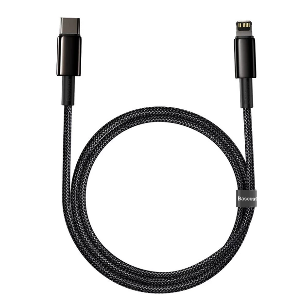 Кабель Baseus Tungsten Gold PD USB-C to Lightning 1m Black (CATLWJ-01) - Фото 3 Кабель Baseus Tungsten Gold PD USB-C to Lightning 1m Black (CATLWJ-01) - изображение 3