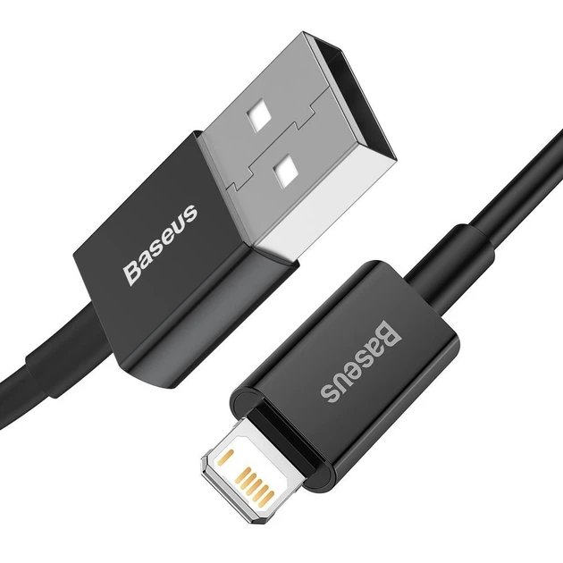Кабель Baseus Superior Series Fast Charging USB-A to Lightning 2m Black (CALYS-C01) - Фото 2 Кабель Baseus Superior Series Fast Charging USB-A to Lightning 2m Black (CALYS-C01) - изображение 2