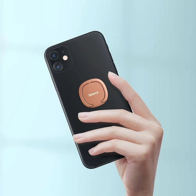 Кольцо-держатель для смартфона Baseus Invisible Phone Ring Holder Rose Gold (SUYB-0R) - Фото 6 Кольцо-держатель для смартфона Baseus Invisible Phone Ring Holder Rose Gold (SUYB-0R) - изображение 6