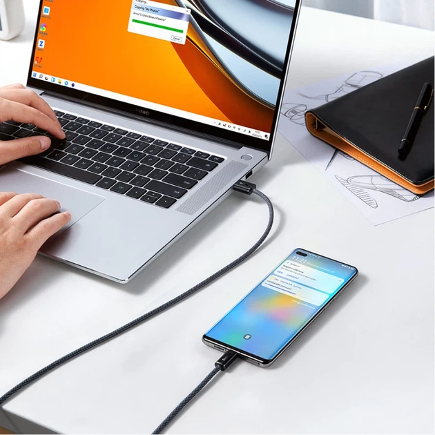 Кабель Baseus Dynamic Series USB-A to USB-C 2m White (CALD000702) - Фото 14 Кабель Baseus Dynamic Series USB-A to USB-C 2m White (CALD000702) - зображення 14
