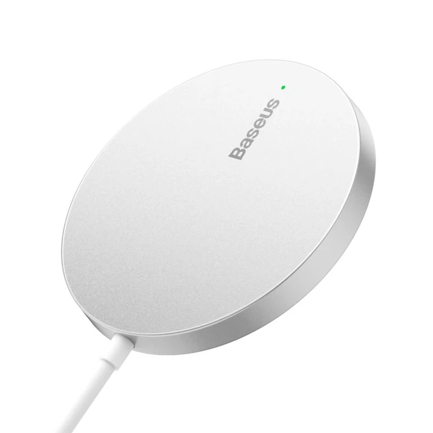 Беспроводное зарядное устройство Baseus Simple Mini 3 15W Silver with MagSafe (CCJJ040012) - Фото 6 Беспроводное зарядное устройство Baseus Simple Mini 3 15W Silver with MagSafe (CCJJ040012) - изображение 6