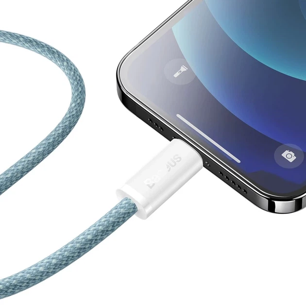 Кабель Baseus Dynamic Series USB-C to Lightning 1m Blue (CALD000003) - Фото 4 Кабель Baseus Dynamic Series USB-C to Lightning 1m Blue (CALD000003) - зображення 4