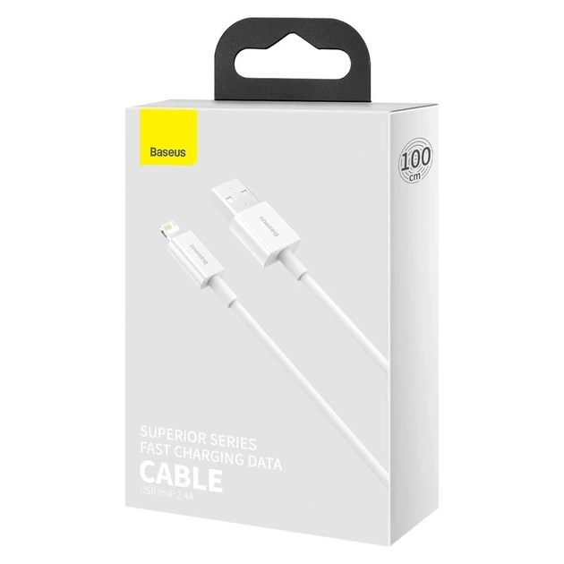 Кабель Baseus Superior Series Fast Charging USB-A to Lightning 1m White (CALYS-A02) - изображение 5