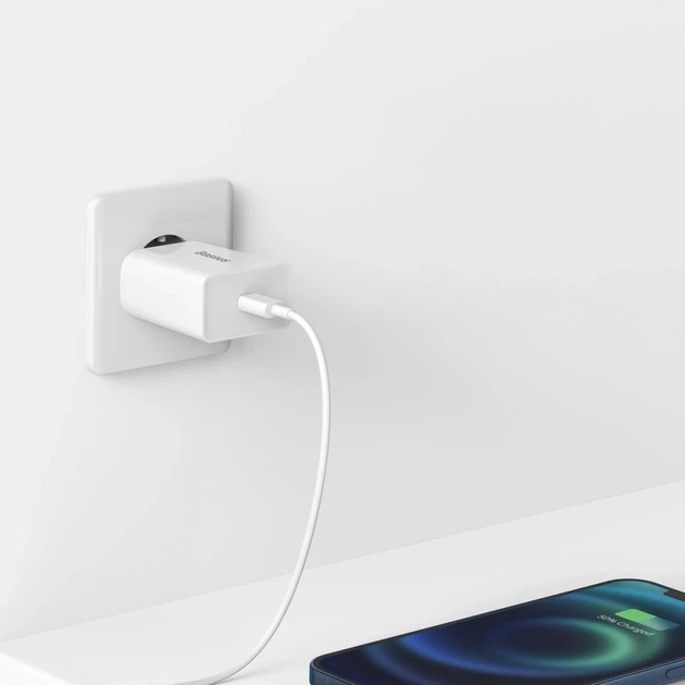 Сетевое зарядное устройство Baseus Speed Mini PD 20W USB-C White (CCFS-SN02) - Фото 10 Сетевое зарядное устройство Baseus Speed Mini PD 20W USB-C White (CCFS-SN02) - изображение 10