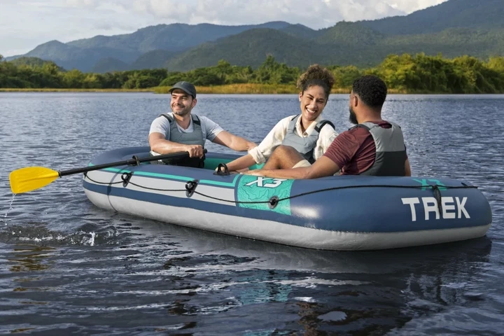 Надувний човен Bestway Hydro-Force Trek X3 294×137 см 3-місний з веслами та помпою - зображення 3