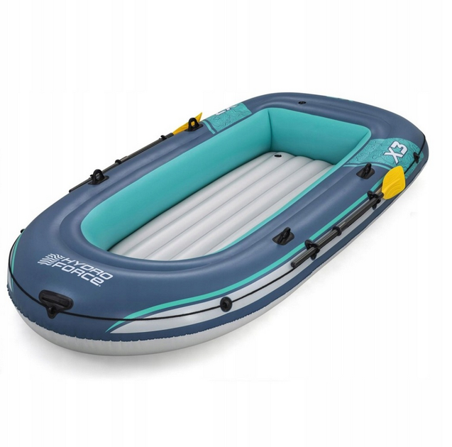 Надувний човен Bestway Hydro-Force Trek X3 294×137 см 3-місний з веслами та помпою - зображення 13
