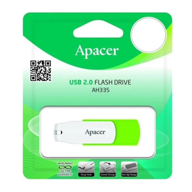 Флеш-накопичувач Apacer USB 2.0 AH335 64Gb Green - зображення 2
