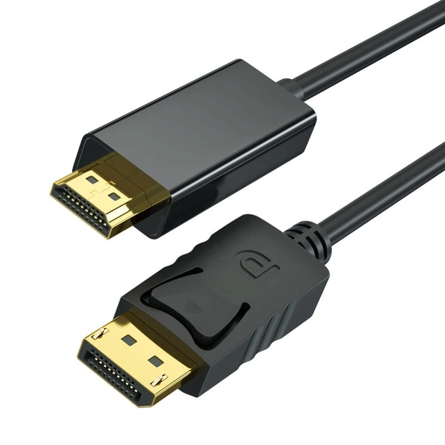 Кабель DisplayPort на HDMI 1.8 м адаптер DP–HDMI 4K - Фото 1 Кабель DisplayPort на HDMI 1.8 м адаптер DP–HDMI 4K - зображення 1