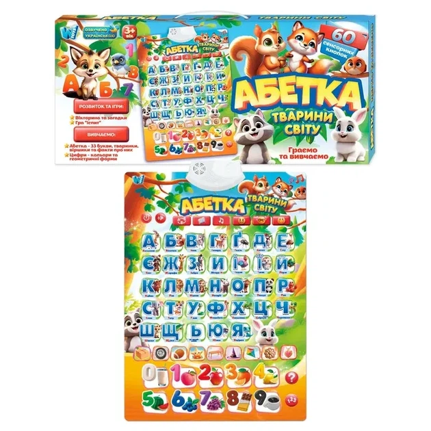 Інтерактивний розвивальний плакат WToys Українська абетка та цифри - Фото 1 Інтерактивний розвивальний плакат WToys Українська абетка та цифри - зображення 1