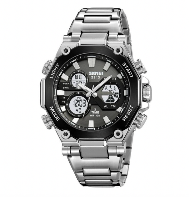 Мужские наручные часы с подсветкой Skmei Silver - изображение 2