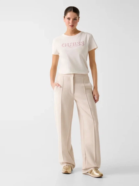 Футболка хлопковая женская Guess Giuditta Cn Ss T-Shirt V6RI11-J1314-G012 XS Cream White (7621235086992) - изображение 3
