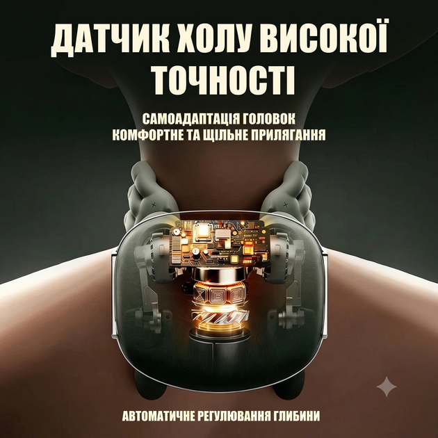 Беспроводной электрический массажер для шеи, плеч и спины с подогревом, 10 режимов, USB, зеленый пластик - изображение 10