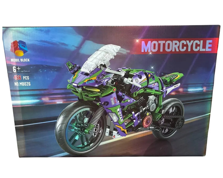 Детский конструктор Мотоцикл Спортбайк Motorcycle 456 деталей - Фото 5 Детский конструктор Мотоцикл Спортбайк Motorcycle 456 деталей - изображение 5