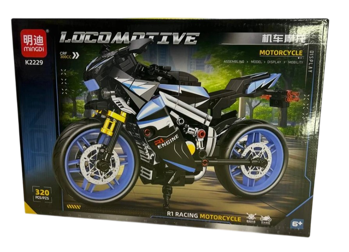 Детский конструктор Мотоцикл BMW M 1000 RR Mingdi 320 деталей - изображение 8