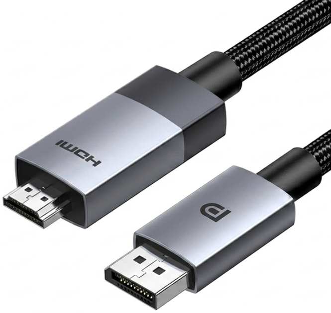 Кабель Ugreen DisplayPort - HDMI DisplayPort 1.4 8K/60 Гц 1.5 м Black (80396) - Фото 1 Кабель Ugreen DisplayPort - HDMI DisplayPort 1.4 8K/60 Гц 1.5 м Black (80396) - зображення 1