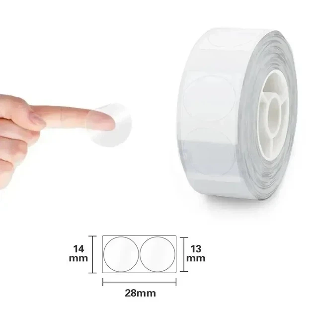 Етикетки NIIMBOT TT14*28-220 Round Transparent For D11/D110/D101/H1S (A2G88778901) - изображение 2