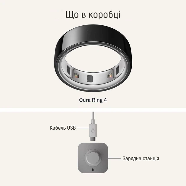 Смарт-кільце Oura Ring 4 Black Size 10 (JZ90-54144-10) - изображение 2