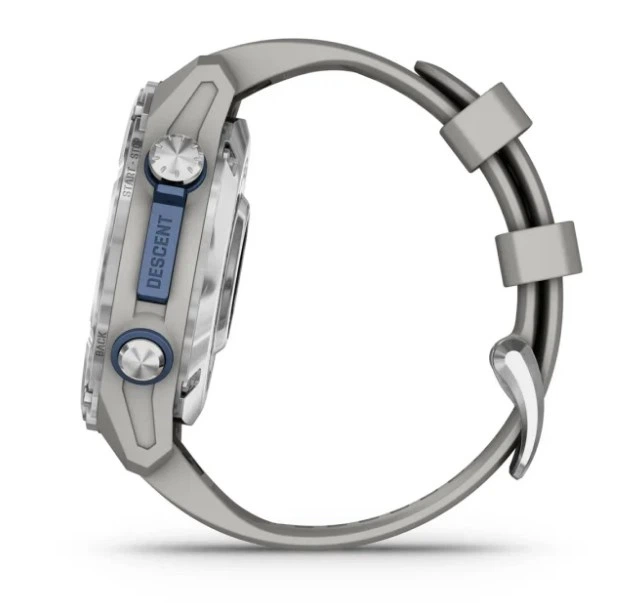 Смарт-годинник GARMIN Descent Mk3 43 mm Stainless Steel with Fog Gray Silicone Band (010-02753-03/04) - Фото 2 Смарт-годинник GARMIN Descent Mk3 43 mm Stainless Steel with Fog Gray Silicone Band (010-02753-03/04) - изображение 2