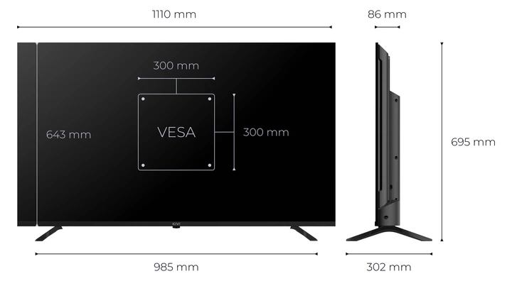 Телевізор Kivi 55'' 55U800KB - Фото 2 Телевізор Kivi 55'' 55U800KB - изображение 2