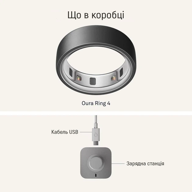 Смарт-кільце Oura Ring 4 Stealth Size 9 (JZ90-54218-09) - изображение 2