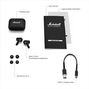 Бездротові навушники Marshall Motif A.N.C. Black | Bluetooth 5.2, ANC, до 25 год, вакуумні TWS, USB-C - изображение 2